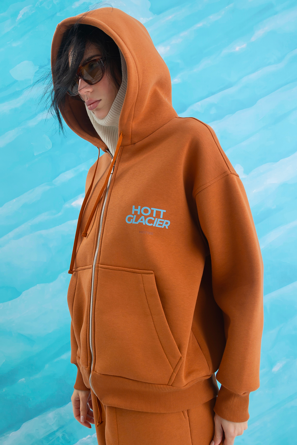 Світшот на блискавці Glacier No.2 утеплений, Caramel