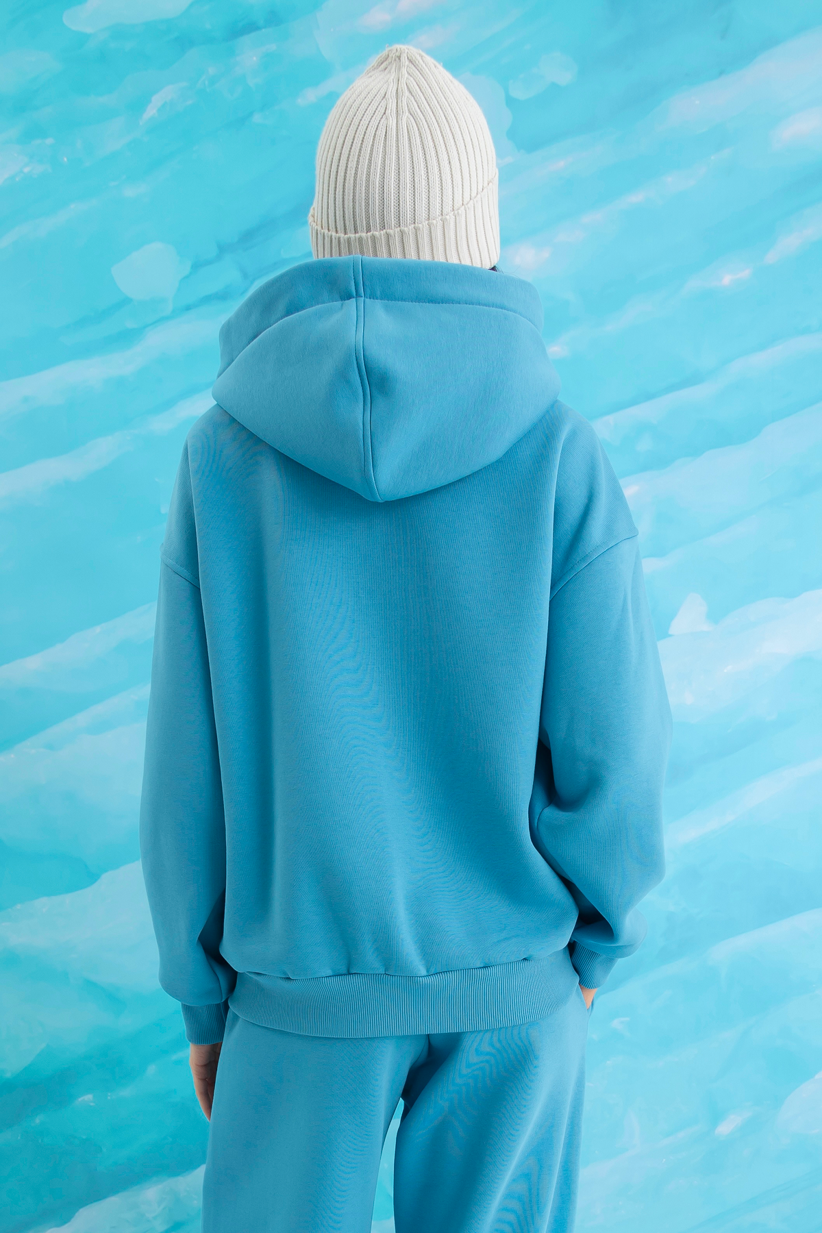 Світшот на блискавці Glacier No.2 утеплений, Ice blue